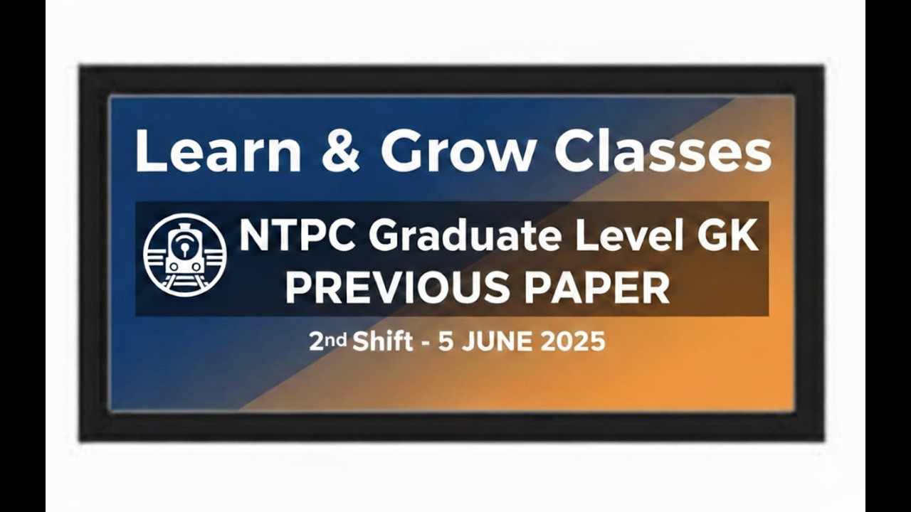 5 June 2025 2nd shift GK Previous Paper Ntpc Graduate LevelAll