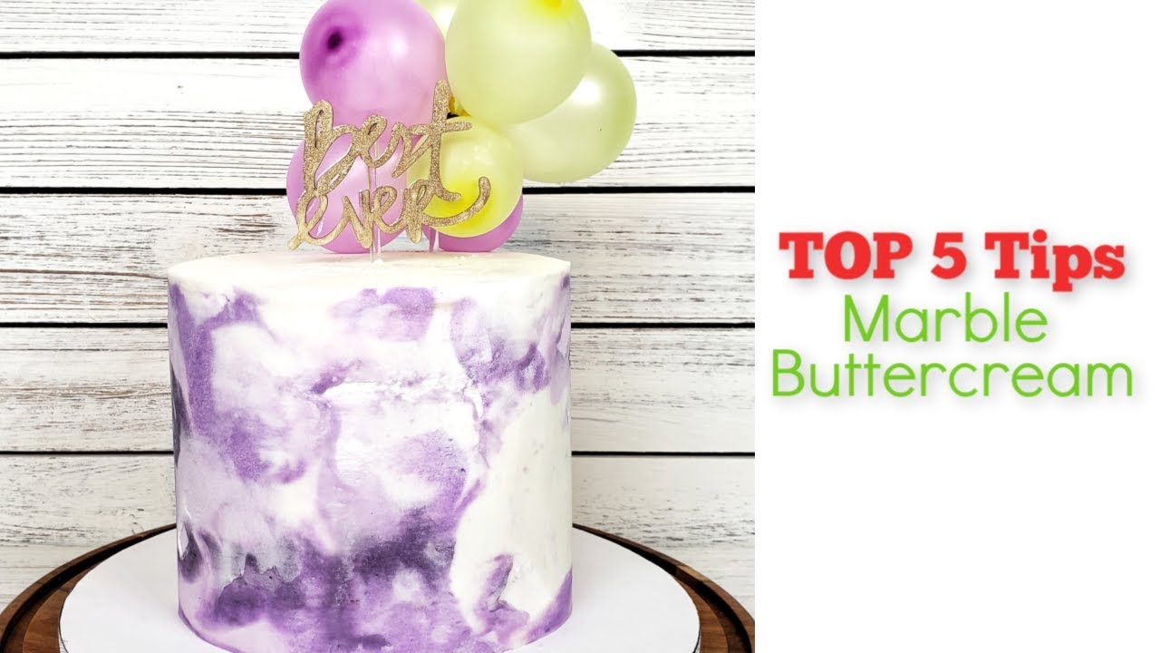 Marble Buttercream Cake – 5 tips to create a marble effect | Maple Road