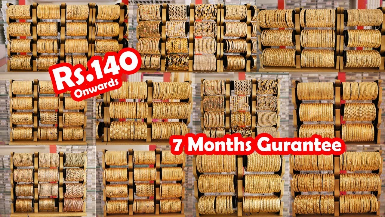 ₹140 முதல் Original Gold Covering Bangles தங்கநகைக்கே சவால் விடும் Quality |Chennai Wholesale Market