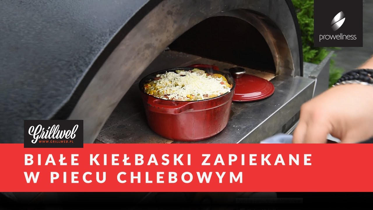 Białe kiełbaski zapiekane w piecu chlebowym GrillWeb