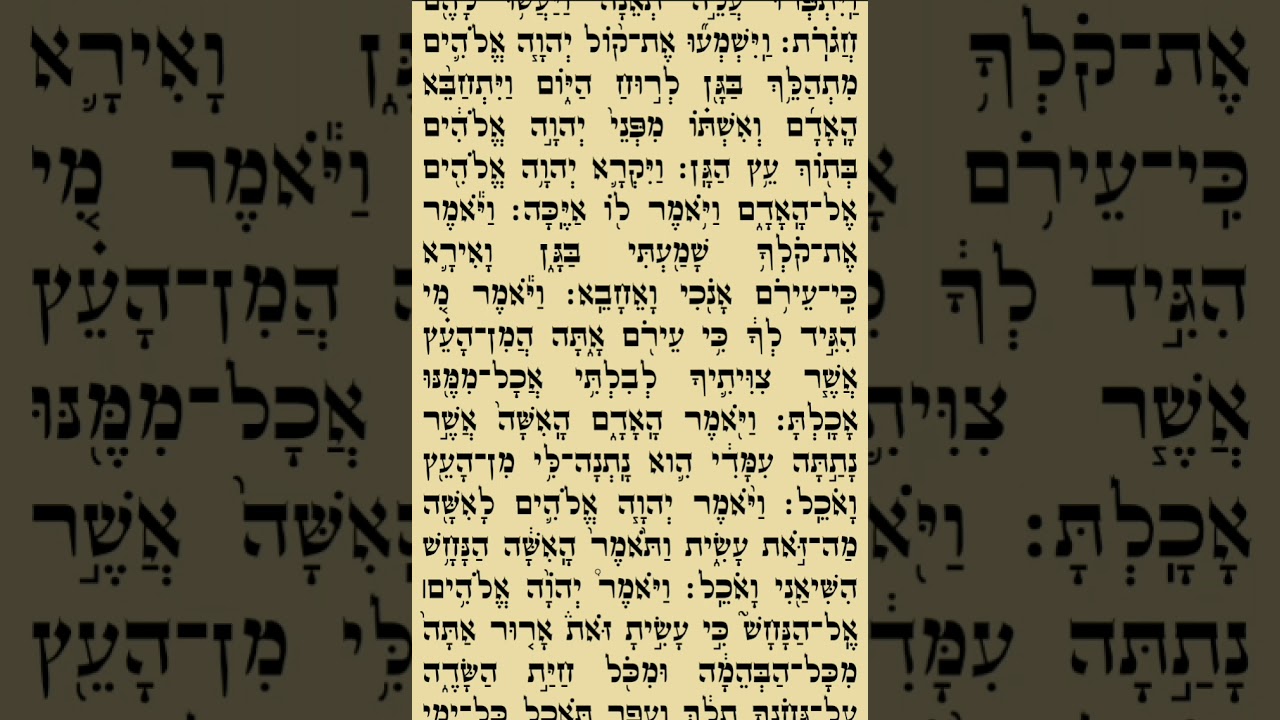 בראשית שלישי