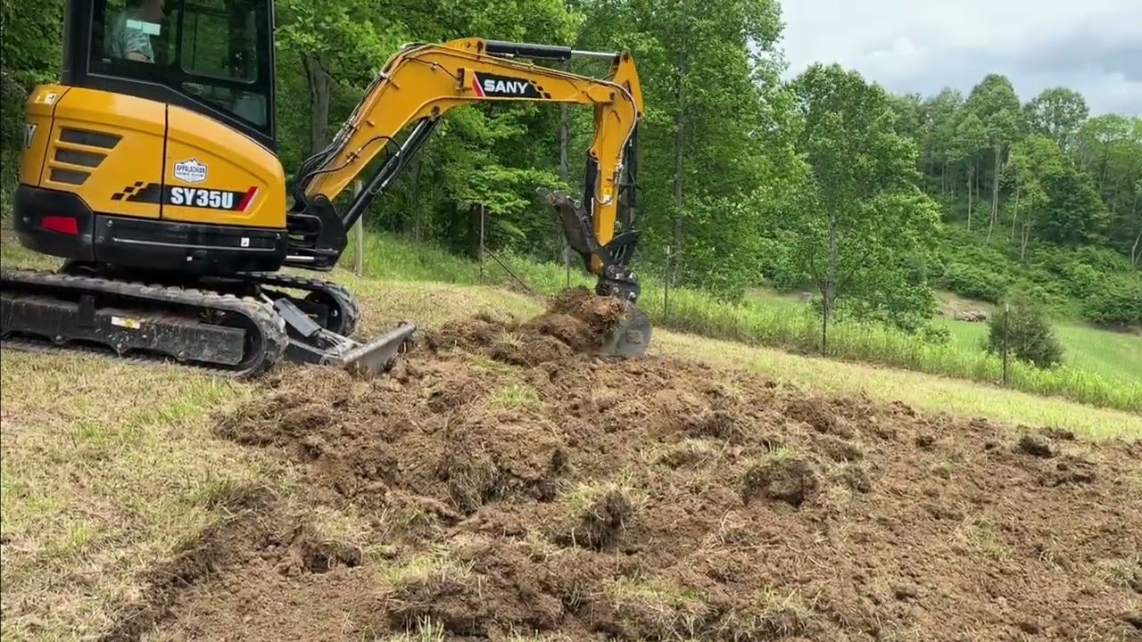 Breaking ground for another garden with SANY SY35U excavator.