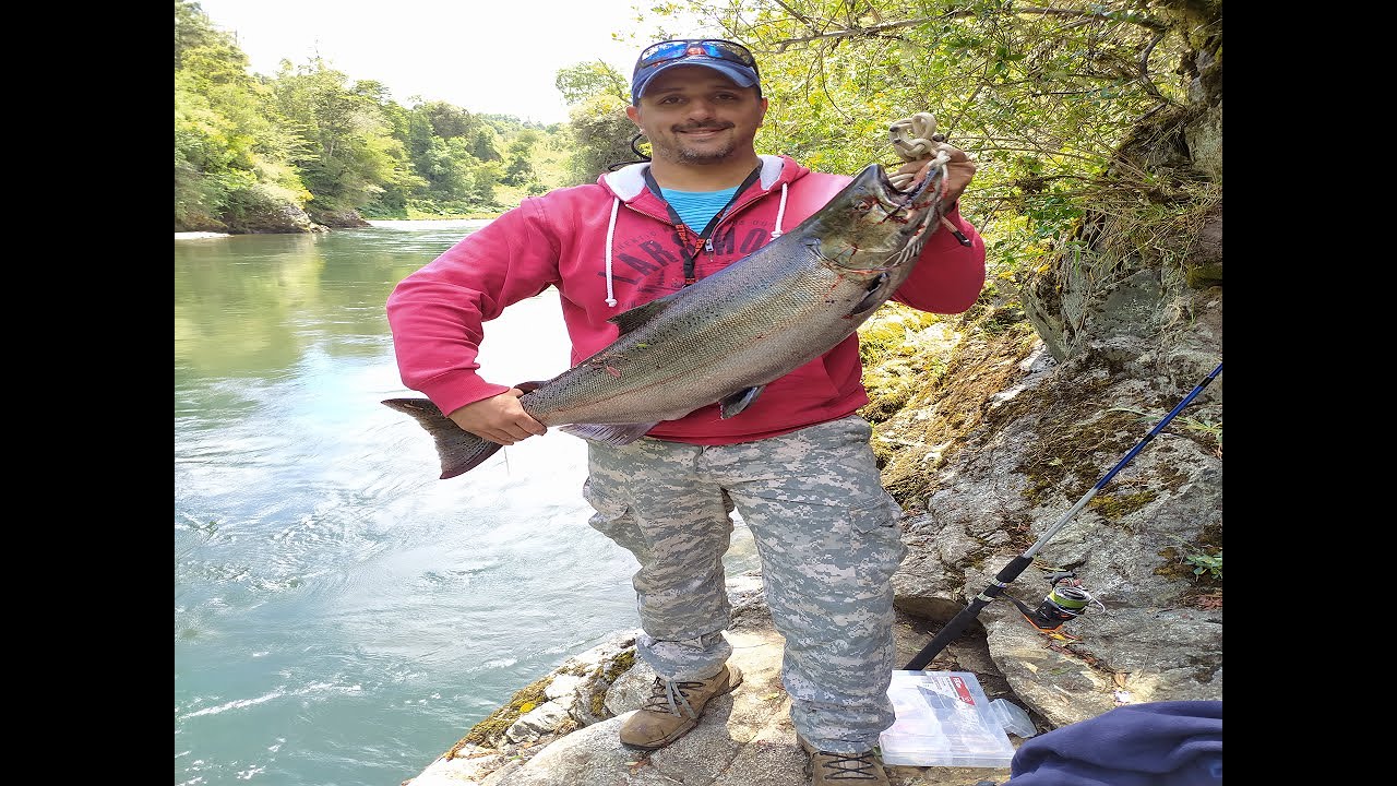 PESCA DE CHINOOK EN MAIHUE. FUTRONO..