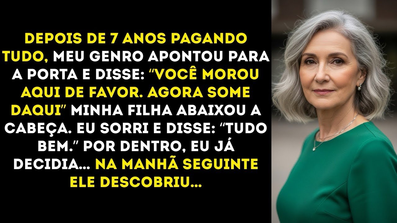 Meu genro me expulsou da casa que eu pagava: 