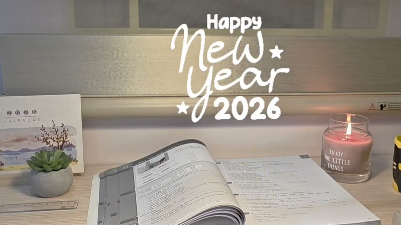 STUDY WITH ME ! STUDY TOGETHER IN NEW YEAR ! Calm Piano ! Late Night 🎉