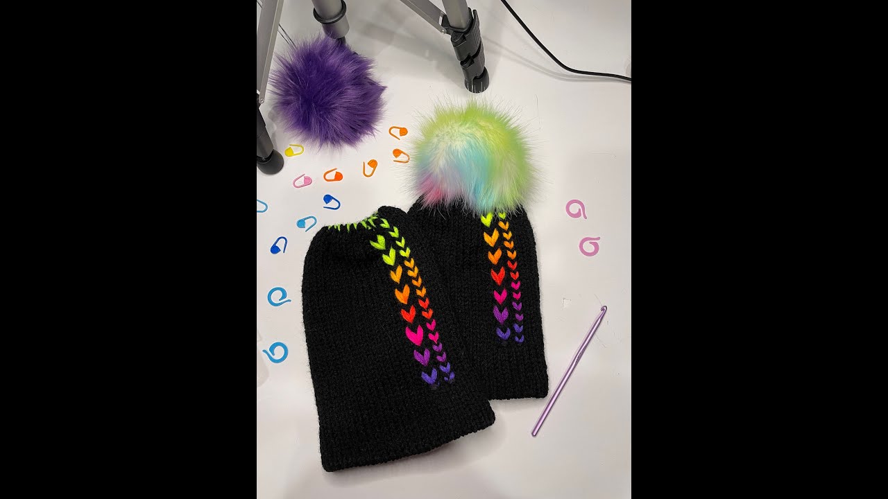 Evil Twin Remix TikTok Beanie How-To Pt 1 | double drop braid beanie | messy bun | faux fur pom pom