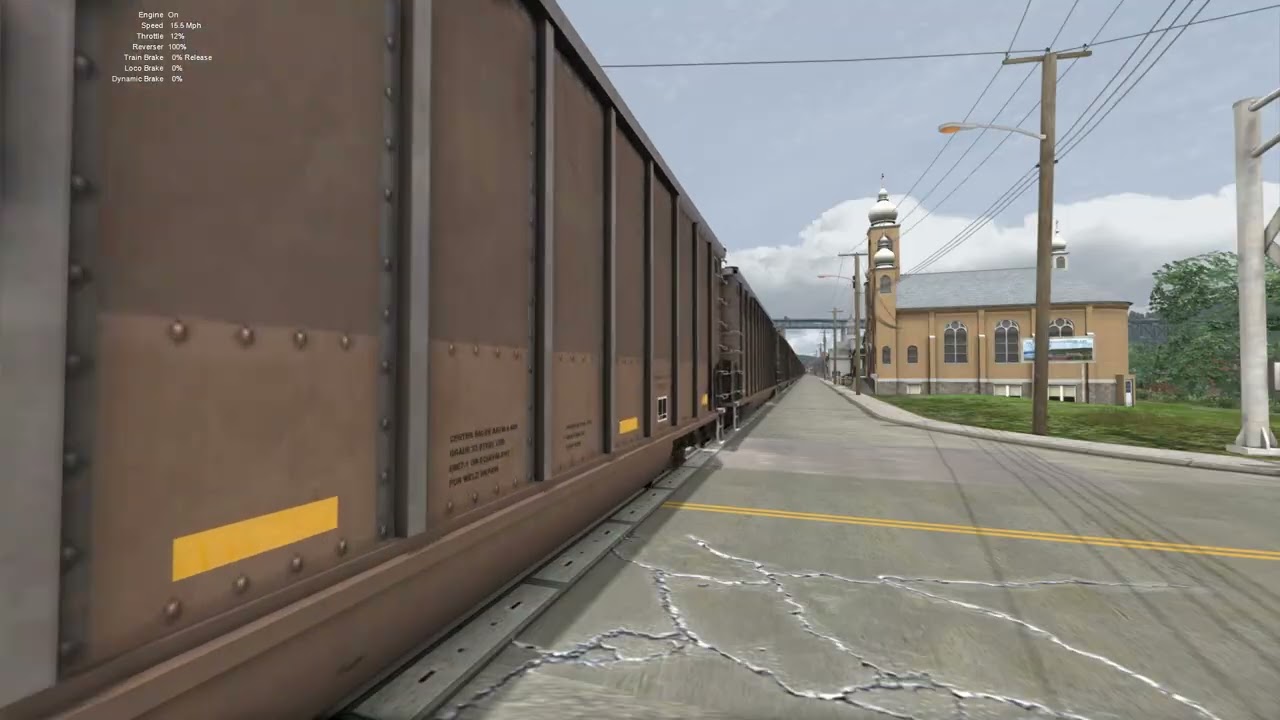 Norfolk Southern Train N28 8053 Loaded Coal Train in West Brownsville