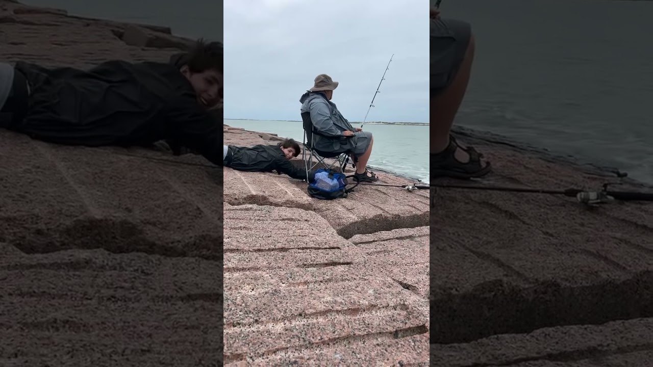 Little brother pranking grandpa 🤣 #pranks #fishing