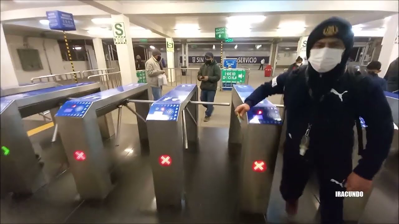 Viajando en el primer tren que sale de VILLA EL SALVADOR  de la Linea 1 del Metro de Lima. Lima Sur.