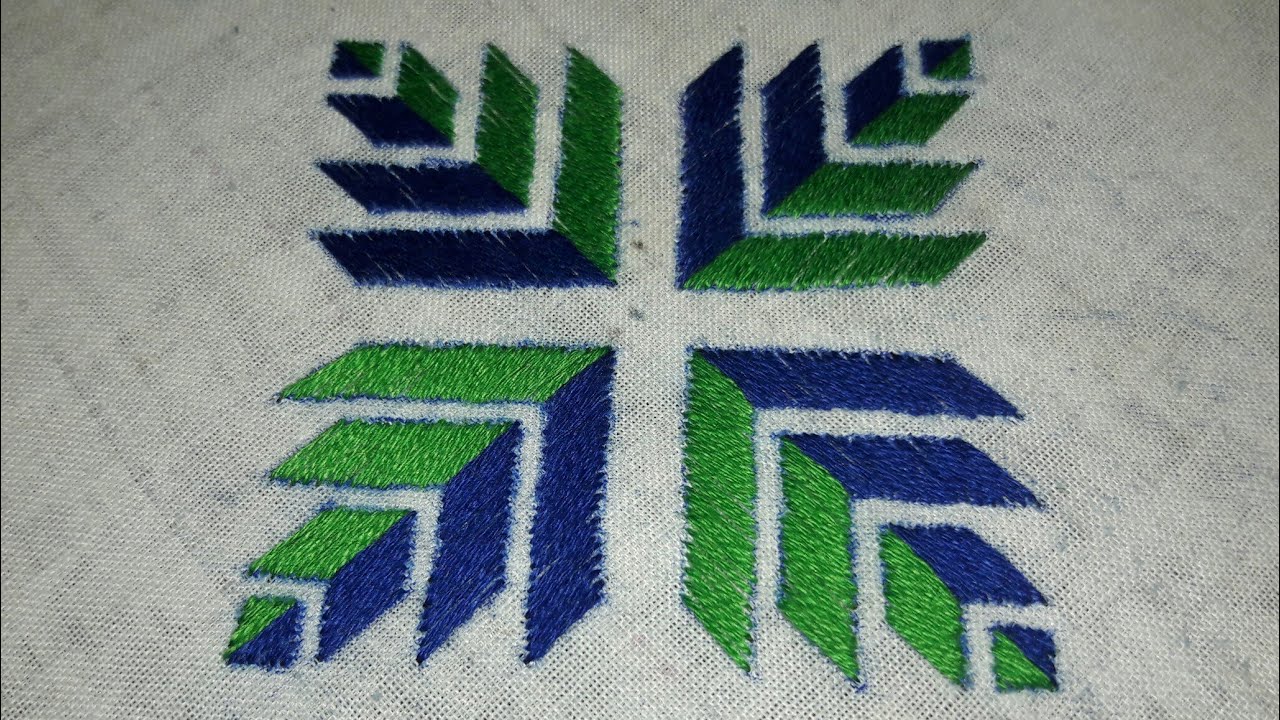 ফুলকাৰি ডিজাইন- 1 | Phulkari stitch of Punjab | hand embroidery tutorial for beginners
