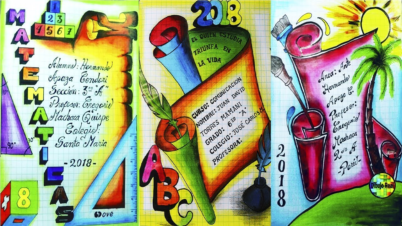 CARATULAS DE PERGAMINO PARA  COLEGIO 2019