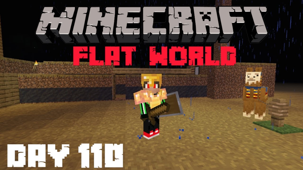 Day 110 Collecting Materials In Minecraft Superflat Survival World 