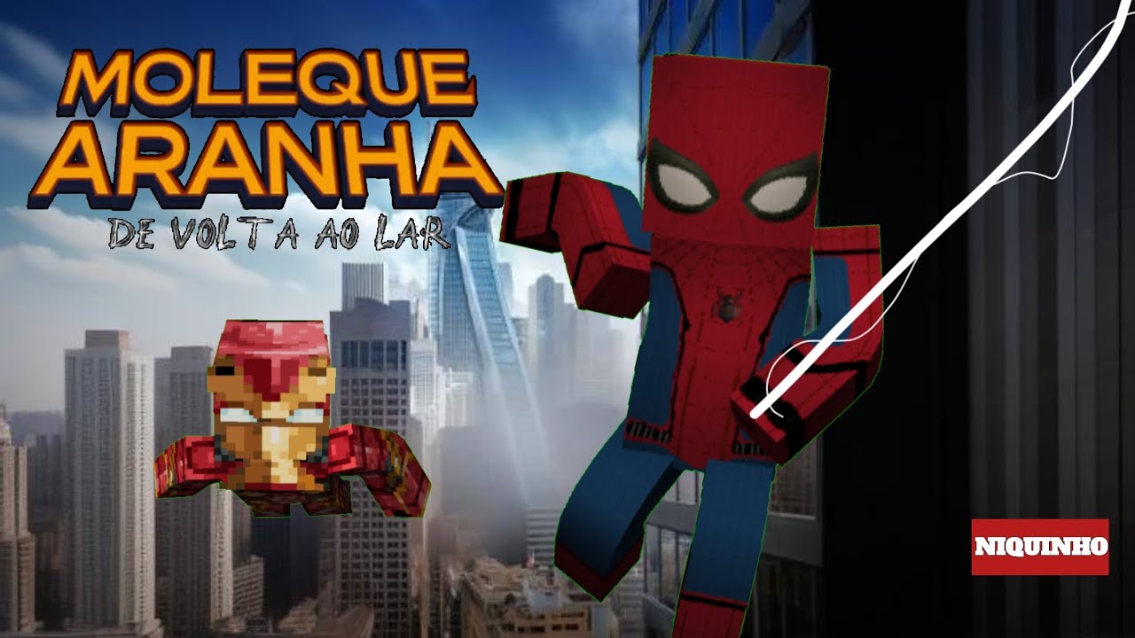 Moleque aranha: De volta ao lar #minecraft #homemaranha 