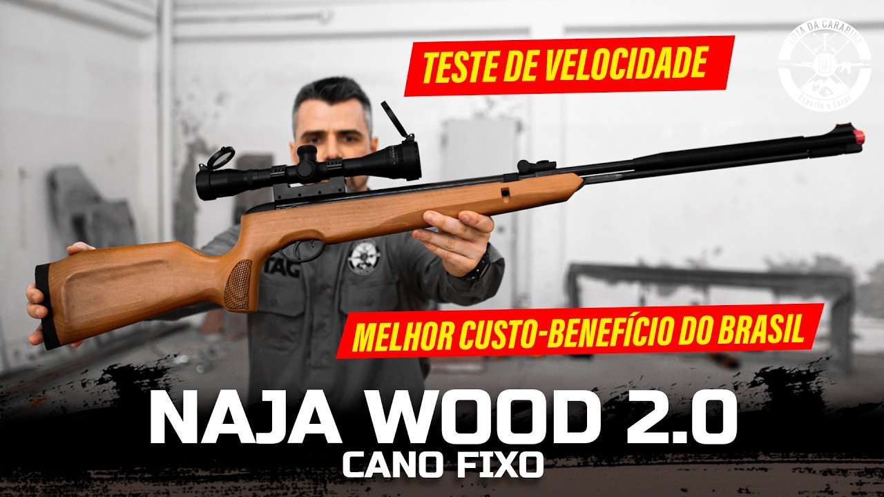 Teste REAL da TAG NAJA 2.0 Wood 5.5 no Cronógrafo! | Qual a Potência com Cada Chumbinho?