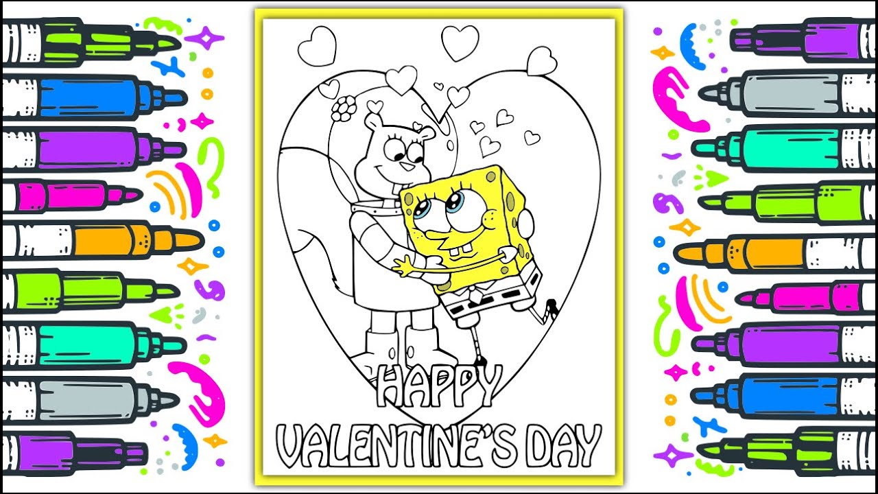 Coloring Spongebob and Sandy | Ohuhu Markers | Spongebob Squarepants Coloring video #coloringpages