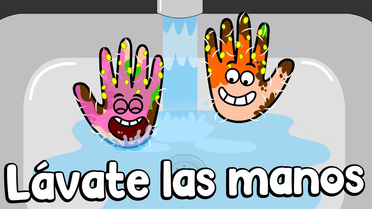 L&Aacute;VATE LAS MANOS - H&aacute;bitos saludables - Lavado de manos - Dibujos animados para ni&ntilde;os - Preescolar