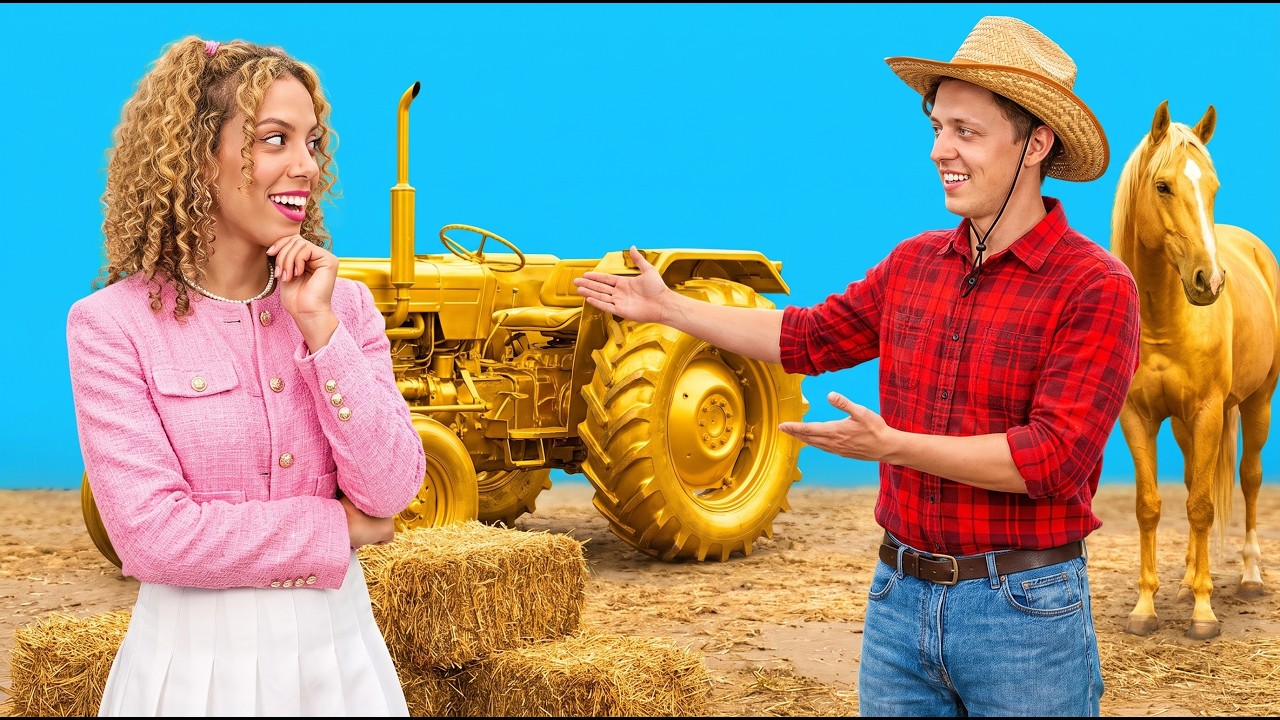 GIGA LUXE vs BASIQUE - Fille LUXE COINCÉE DANS UN VILLAGE avec un mec BASIQUE ! Par La La L'r