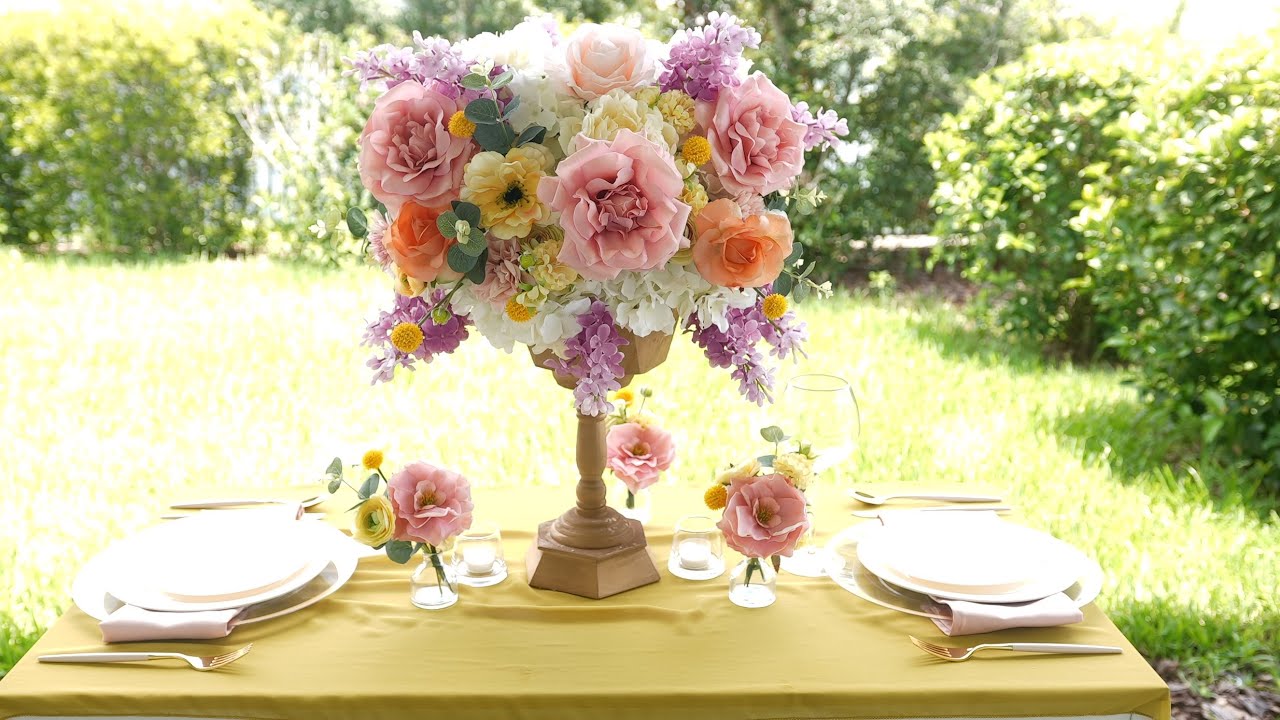 High End Hobby Lobby DIY Wedding Centerpiece under $15