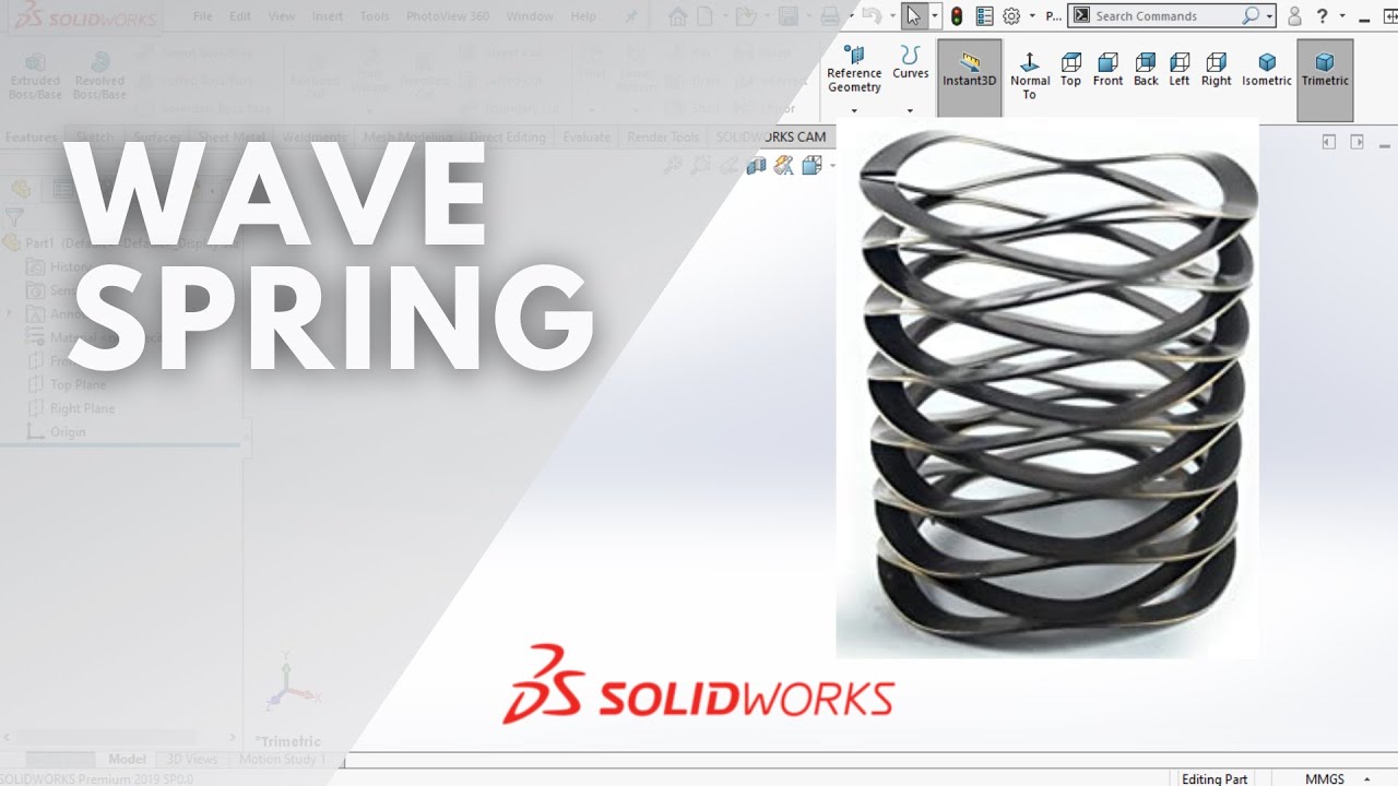 MODELING WAVE SPRING  IN SOLIDWORKS