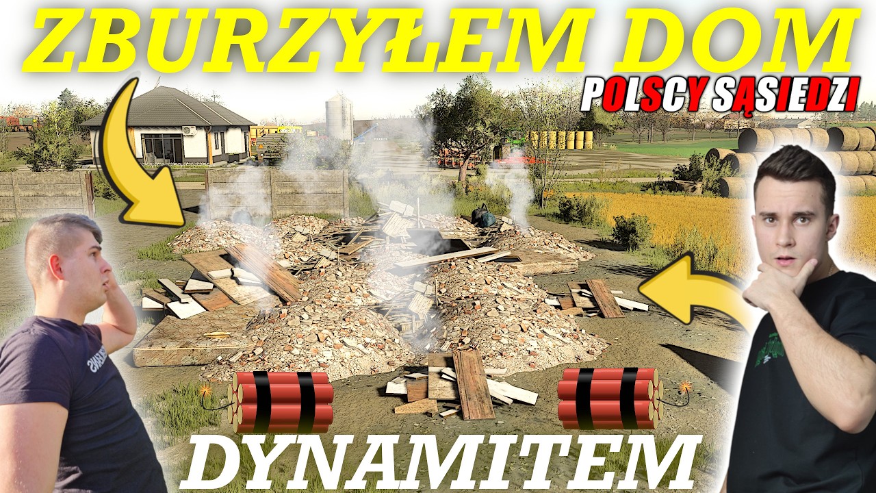 ZBURZYŁEM DOM DYNAMITEM 😱 MUSZĘ WYBUDOWAĆ VILLĘ  🤩PRZYJECHAŁ PIROTECHNIK┃POLSCY SĄSIEDZI S2┃368