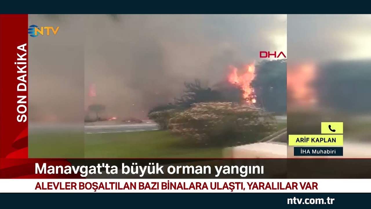 NTV | Manavgat'ta büyük orman yangını