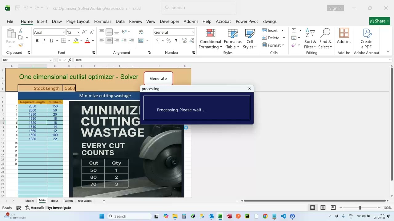 Stop Wasting Material! 1D Cutlist Optimizer Tool - Solver based