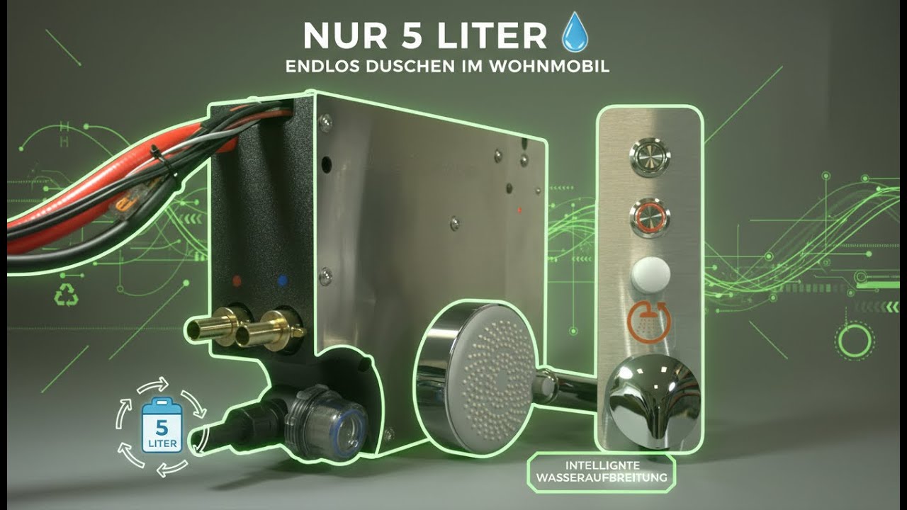 Dauershower erklärt | Endlos duschen im Wohnmobil mit deutlich weniger Wasser!