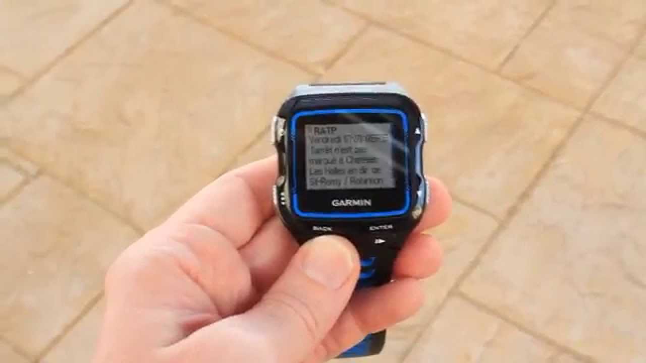 Descripci&oacute;n general de las notificaciones inteligentes del Garmin FR920XT