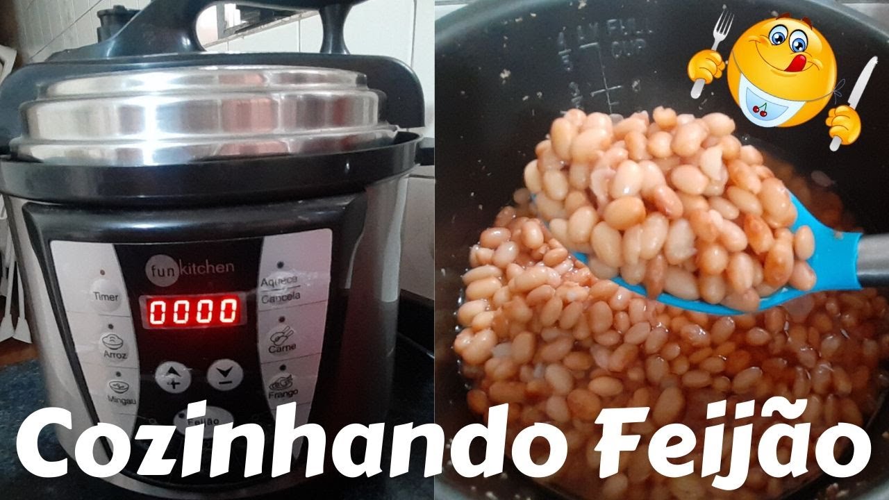 Como eu cozinho feijão na Panela de Pressão Elétrica Fun Kitchen