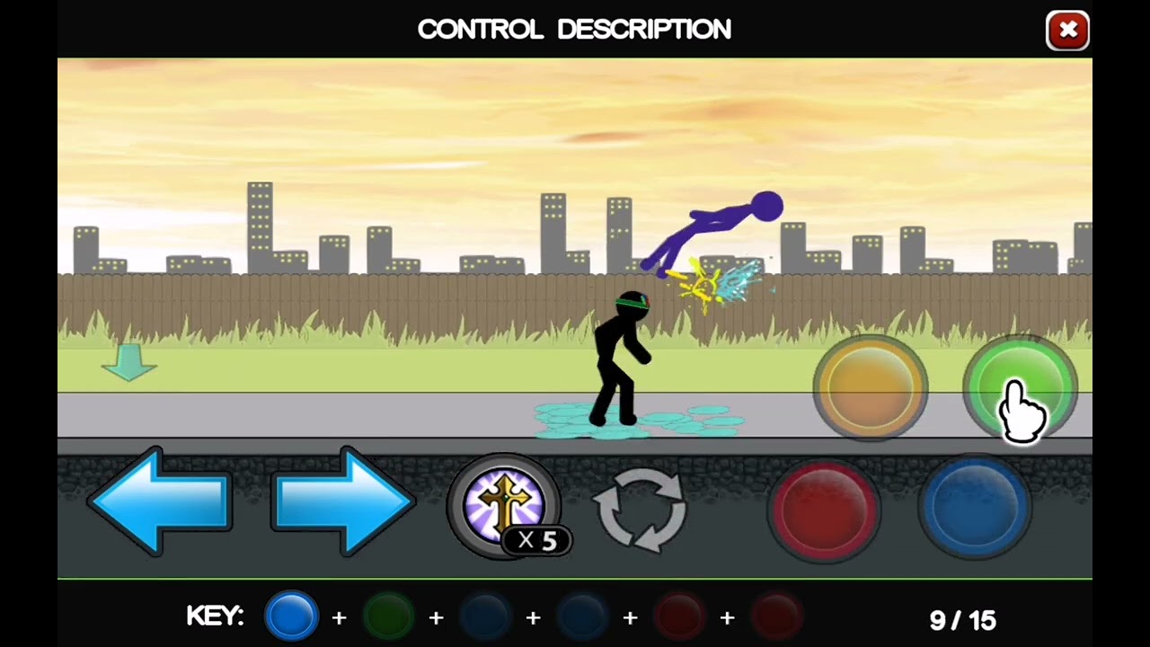 Angle of stick 5 fighting stiles