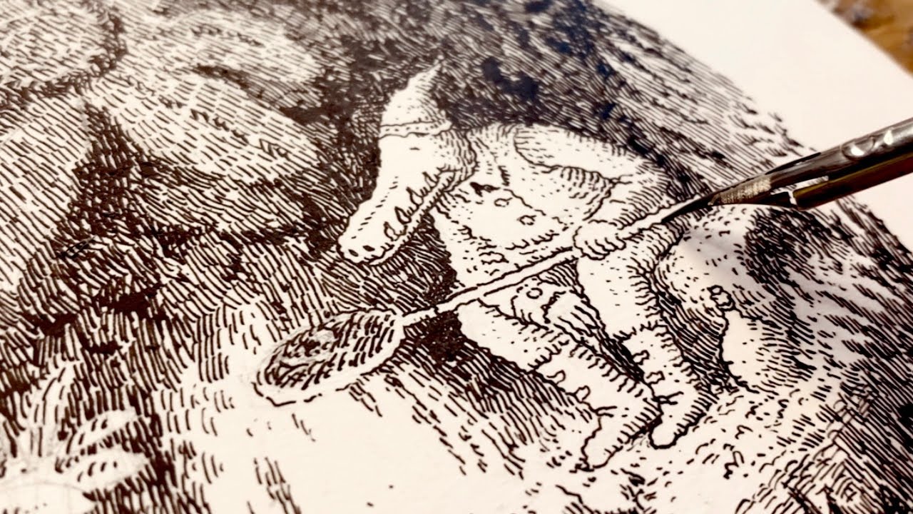 Dip Pen Ink Drawing 