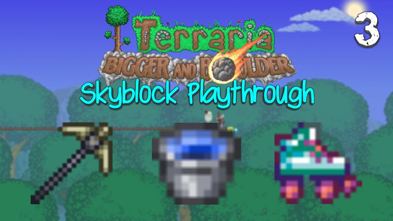 The Journey to Get Water - Terraria 1.4.5 Skyblock #3