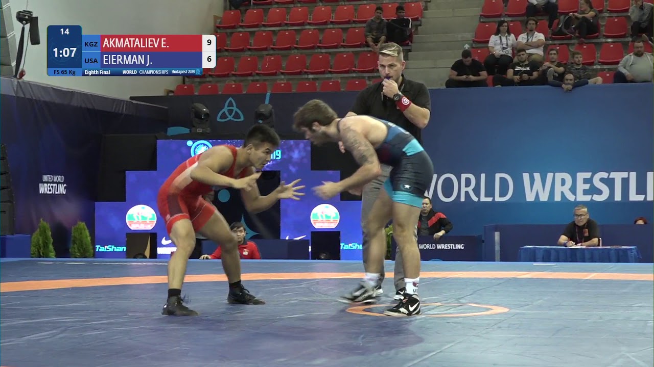 1/8 FS - 65 kg: E. AKMATALIEV (KGZ) v. J. EIERMAN (USA)