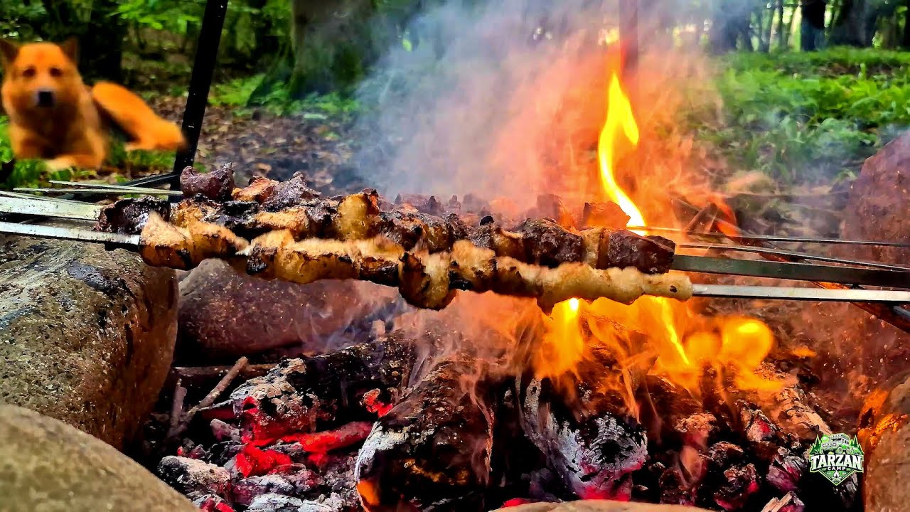 Just Grilled Liver & Fat in the Forest