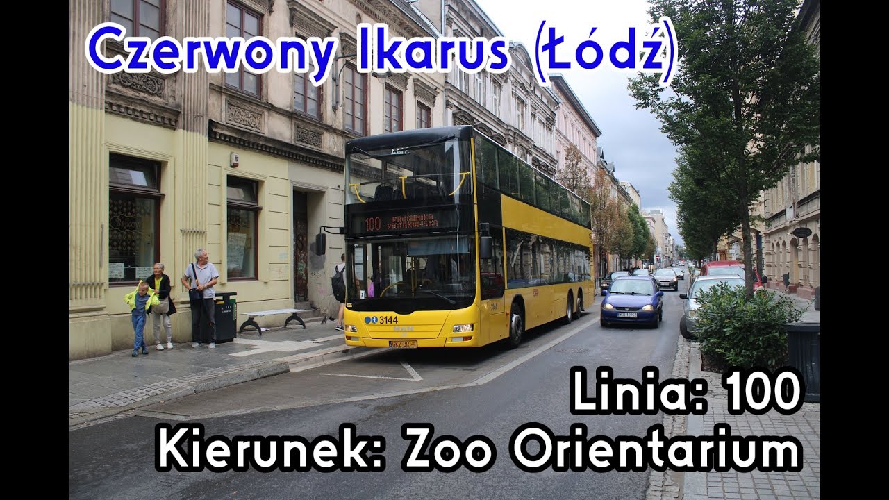 [🇵🇱PL] TIMELAPSE: Czerwony Ikarus (Łódź) - Linia: [🚍100]