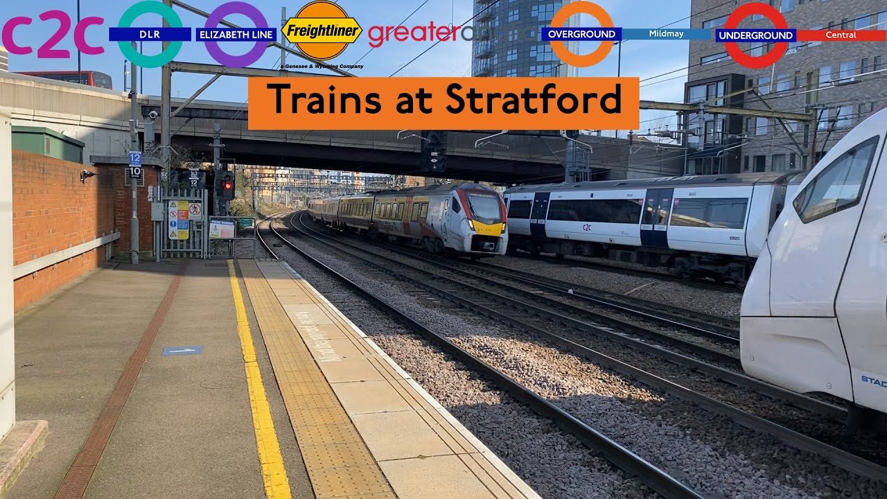 National Rail and Transport for London Trains at Stratford