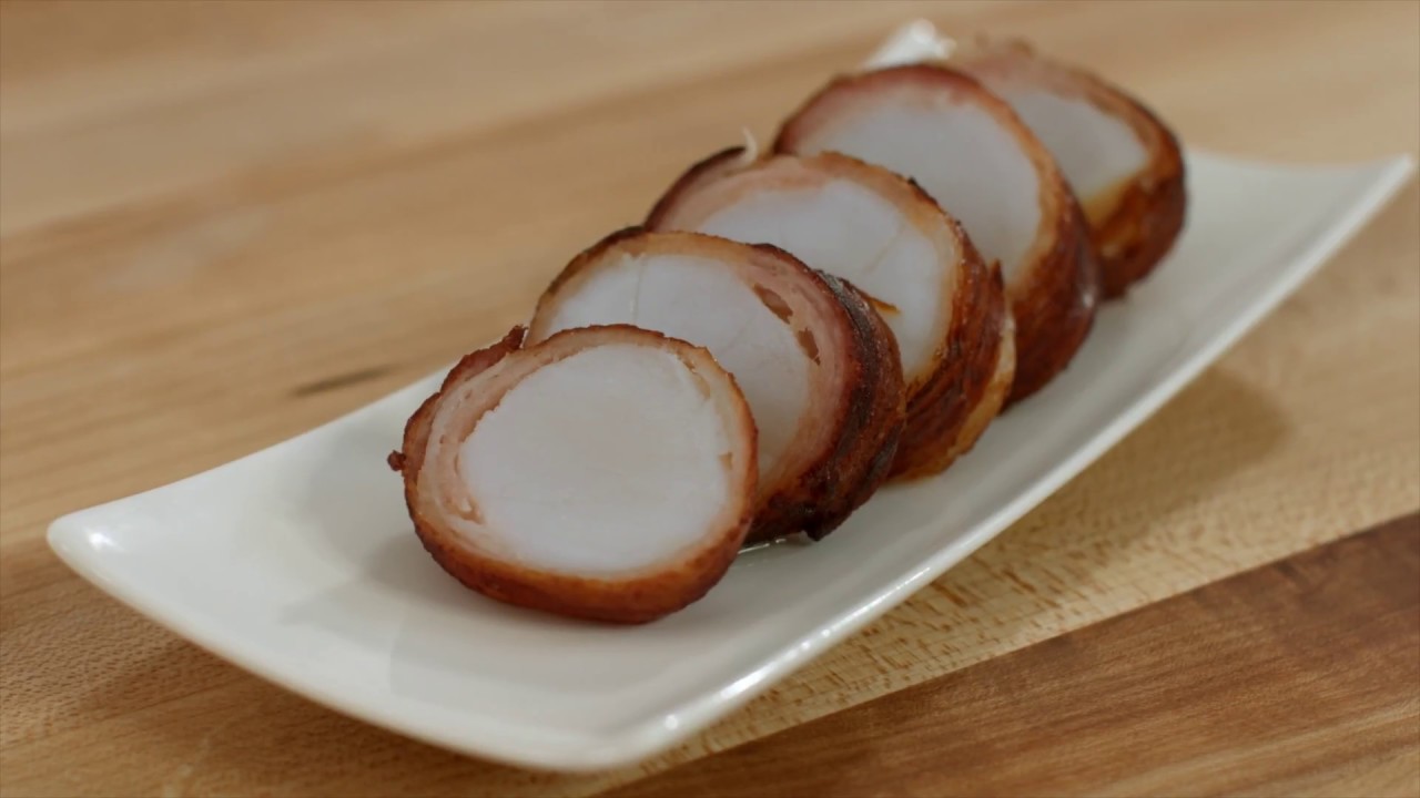 Better Bacon Wrapped Scallops with Transglutaminase