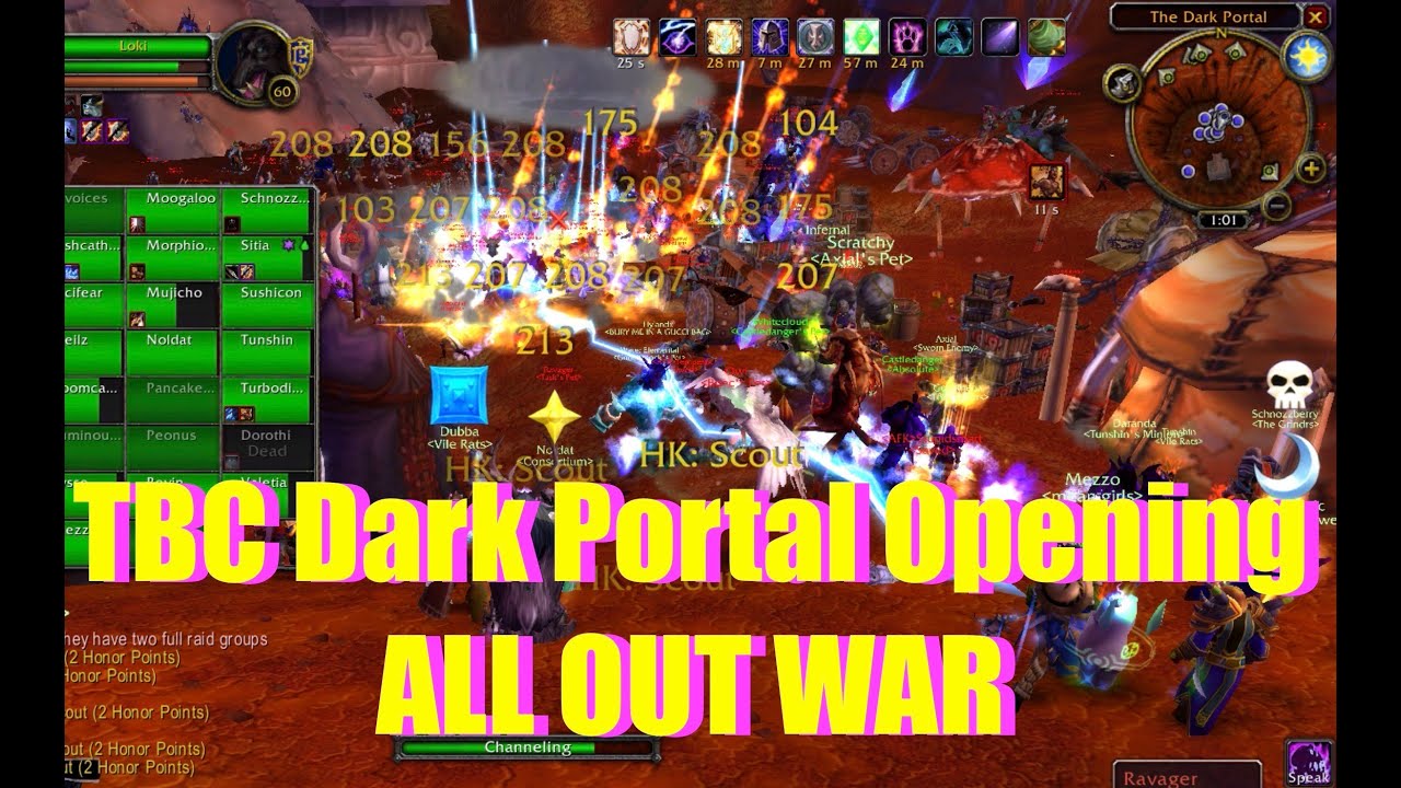 TBC Dark Portal Opening -ALL OUT WAR- Alliance VS Horde PvP - Bigglesworth - Classic WoW - Morphious