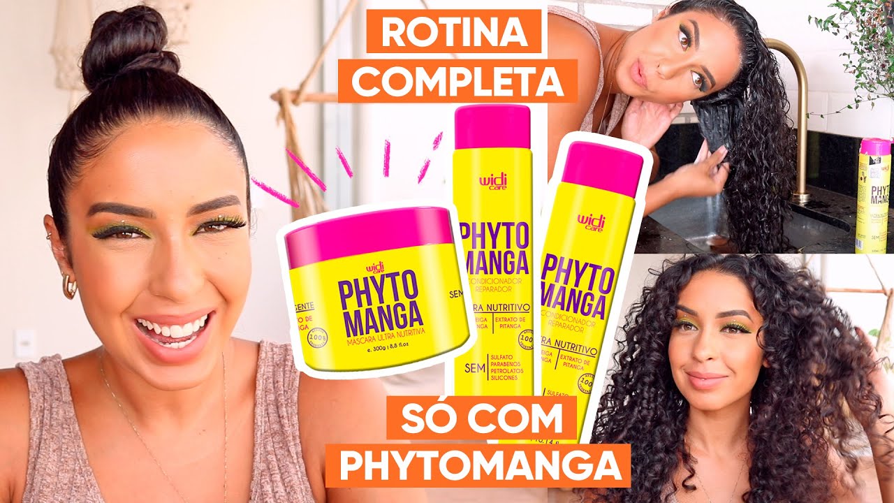 ROTINA CAPILAR COM WIDI CARE PHYTOMANGA - DA LIMPEZA A FINALIZAÇÃO | JULIANA LOUISE