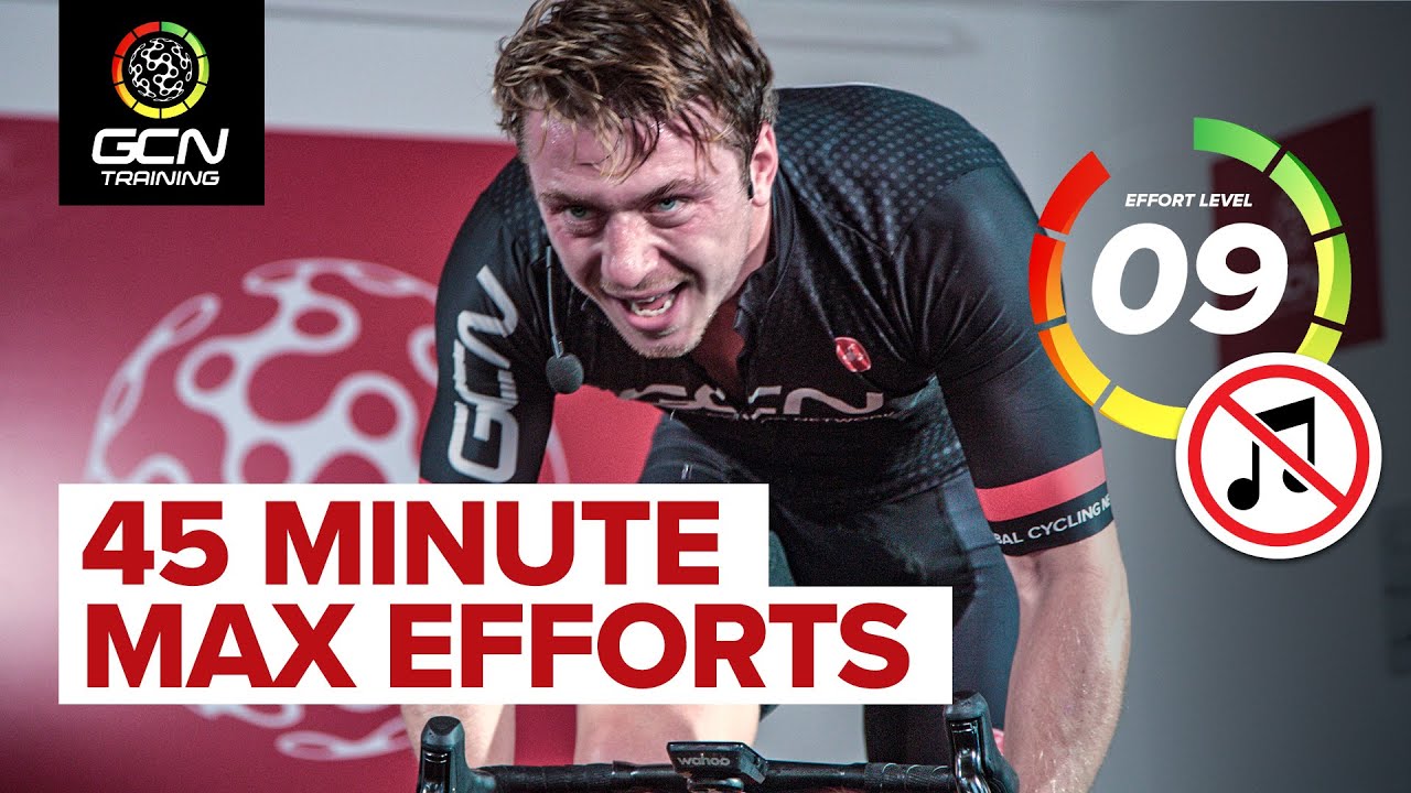 45 Minute Cycling Training Session Without Music 🔇 | Sandwich MAX efforts. No rest for the wicked!