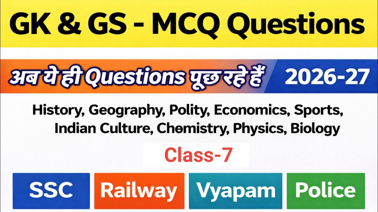 Static GK Most Important Questions 🔥 | Exam Booster 2026 #education @Winnerstoper