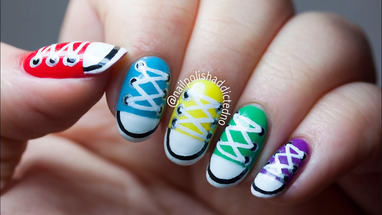 Converse Shoes - Nail Art Tutorial by NailPolishAddicted