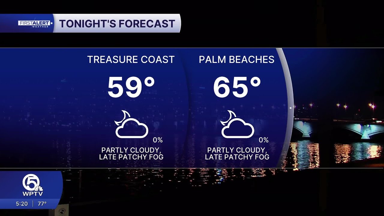 WPTV First Alert Weather Forecast for Evening of Thursday, Feb. 26, 2026
