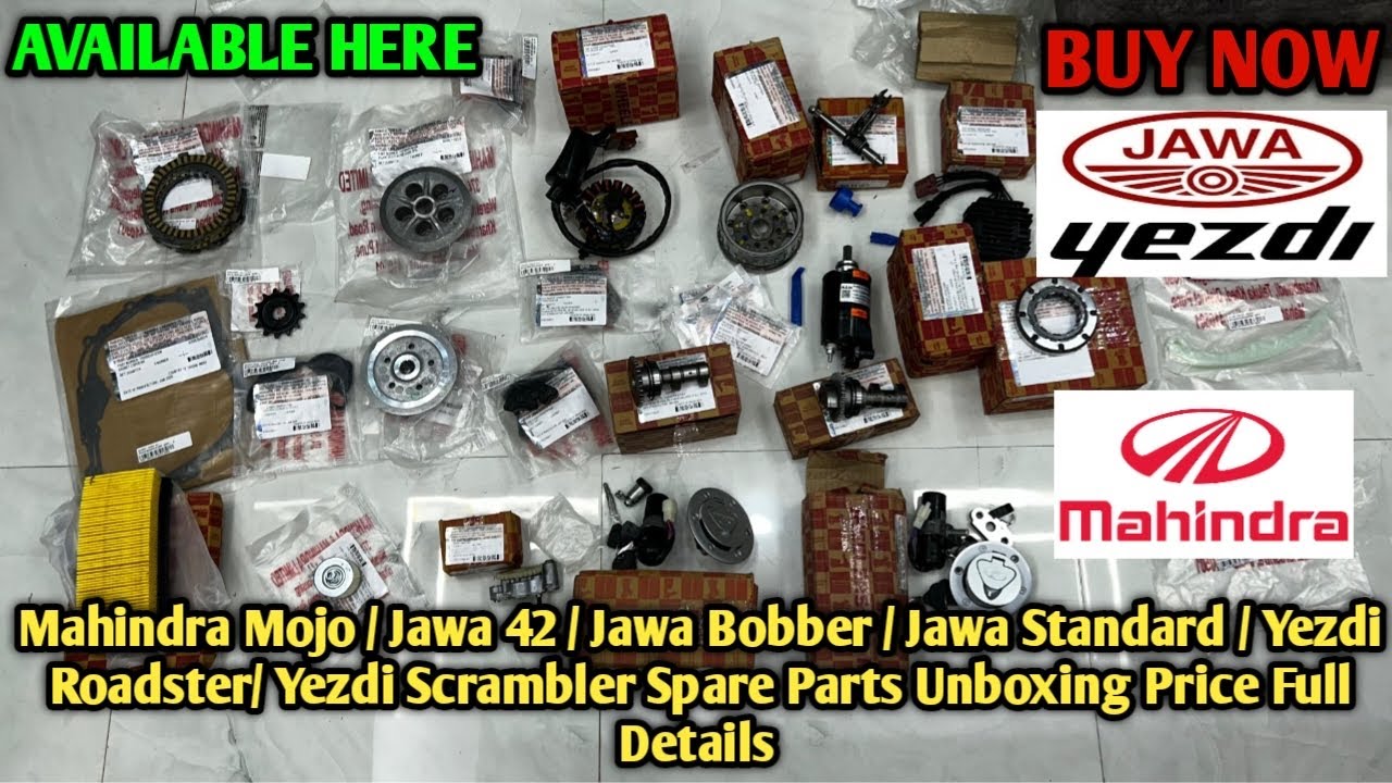 Mahindra Mojo/Jawa 42/Bobber/Standard/Yezdi Roadster/￼Scrambler Spare Parts Unboxing Price Online