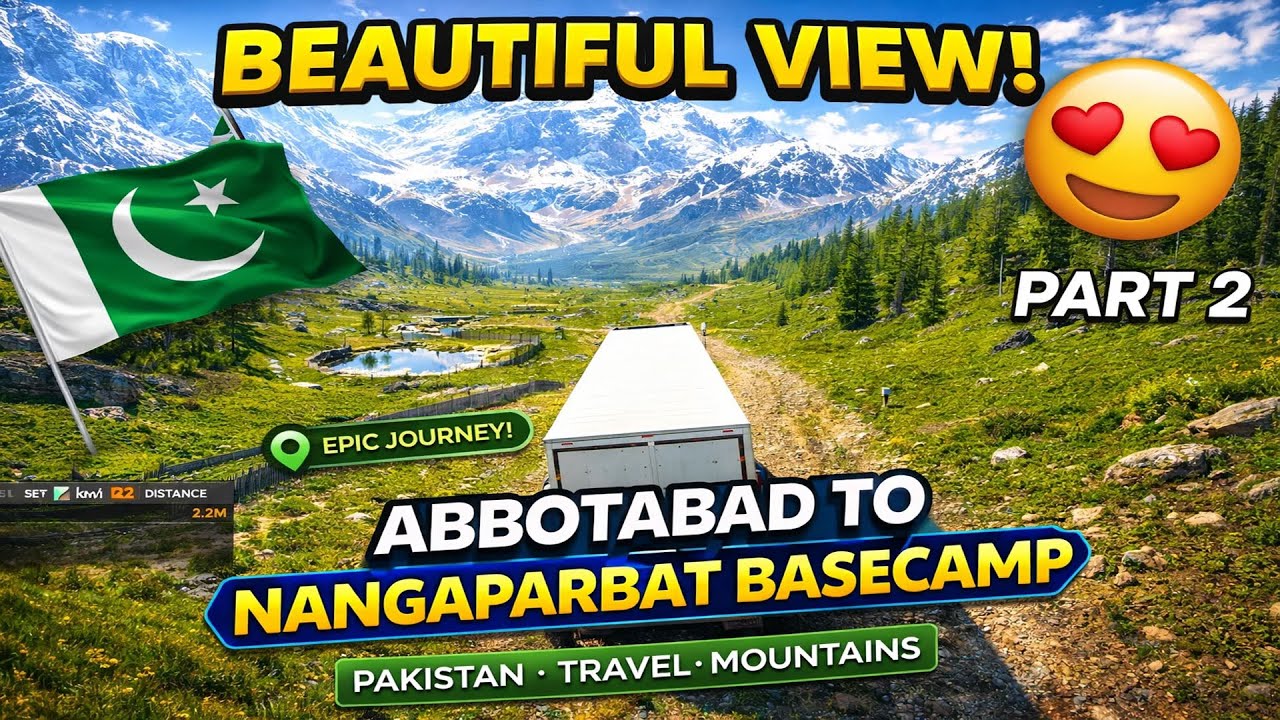 ETS 2 gameplay | Abbottabd to Nanga parbat | Pakistan map | Very Dangerous Off-Road | Part 2