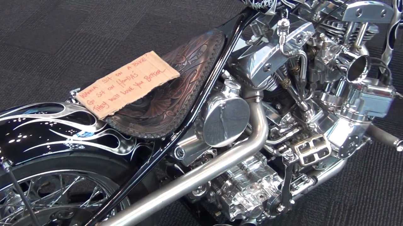 New York Auto Show 2013 - Indian Larry custom motorcycle white devil inVINCEable and more