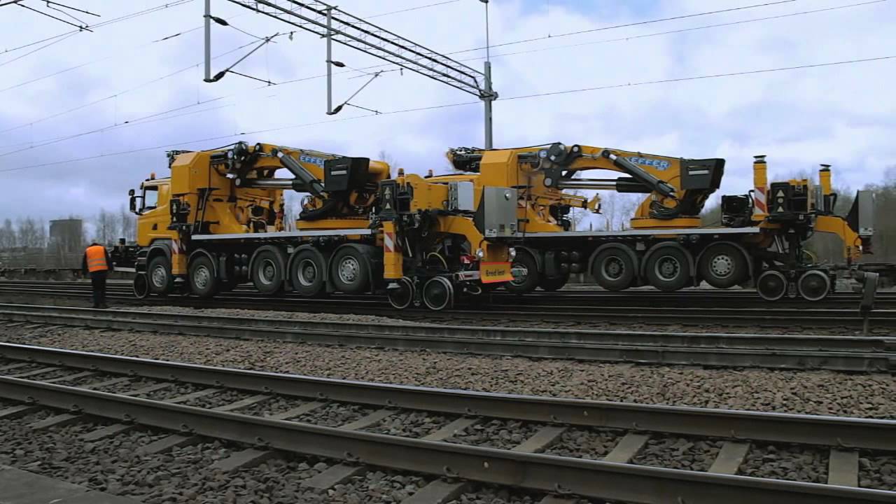 Кран манипулятор EFFER 2755 на шасси Scania (ж/д ТС)