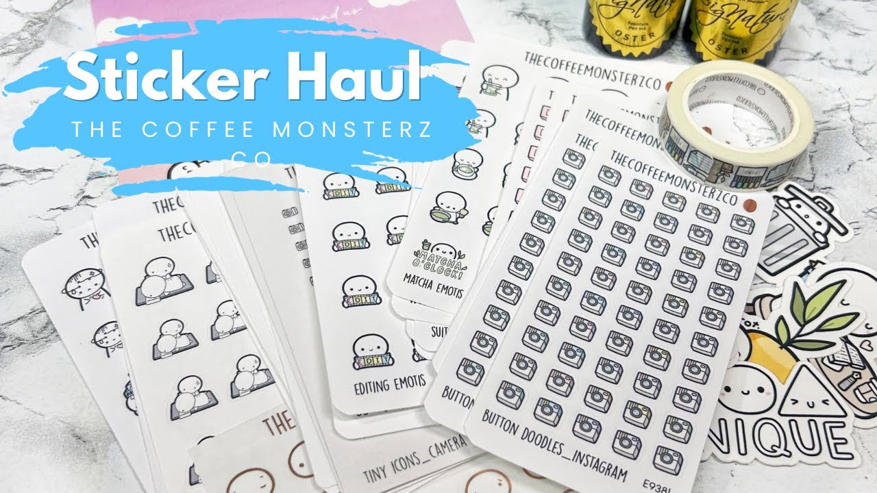Sticker Haul|The Coffee Monsters Co TCMC|New Ink #ink #planner #stationery #journal #sticker #haul