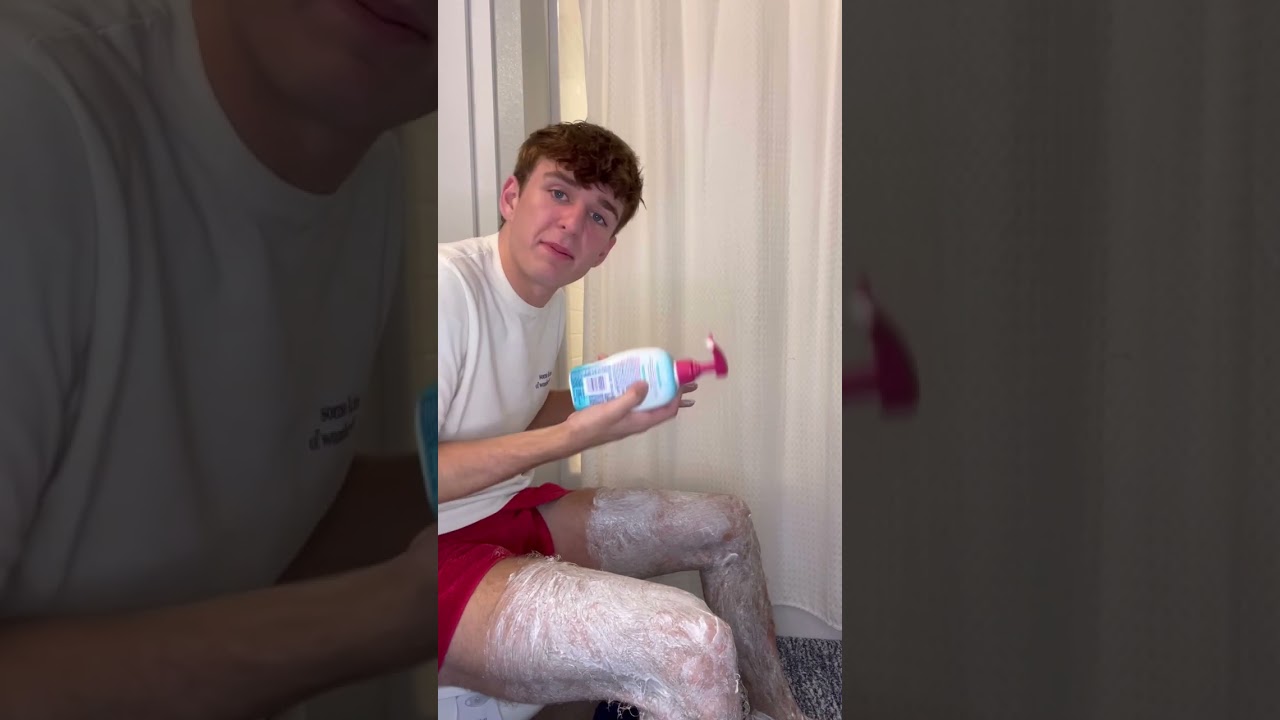 Shaving my legs for the first time😃 w Carter Kench 