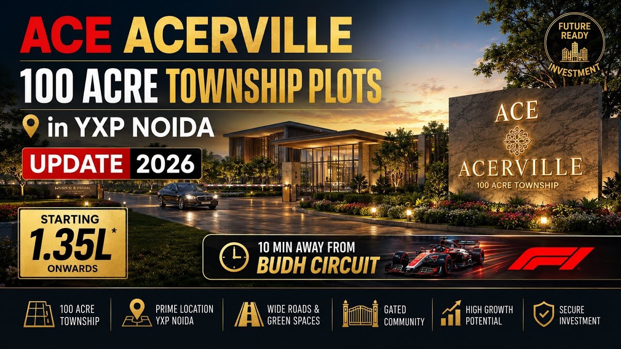 Ace ACERVILLE Plots Development Update 2026 Tour Update | 100 ACRE Township Near Jewar Airport